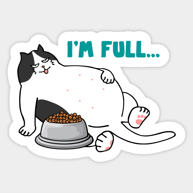 Fat cat Sticker by My Happy-Design